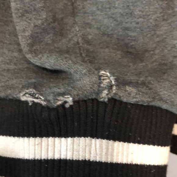 Torrid Black & Grey Varsity Hooded Bomber Jacket Women's 3X school coat fleece - Picture 5 of 13